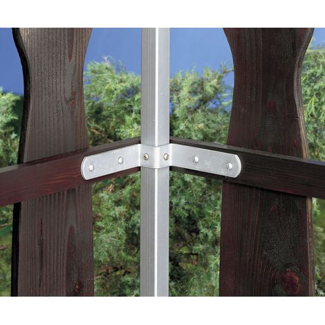 Alberts Befestigungslasche 11,9 cm für Universalpfosten 3x3 feuerverzinkt Metallzäune & Drahtzäune