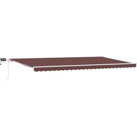 Maison Exclusive - Markise Manuell mit LED Braun 600x300 cm