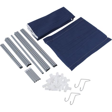 Armoire à vêtements renforcée 3 barres Tube 13mm Compacte Bleu foncé Lot de 2 unités (1/4)