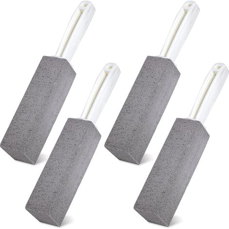 Bimsstein Toilettenreiniger mit Griff, 4 Stück Pumice Stone Toilet Reinigungsstein für Klo, Effektiver Kalk und Urinsteinentferner (1/5)