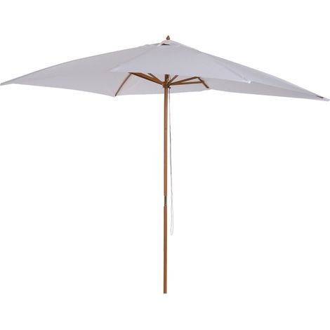 Ombrellone da Giardino con Copertura Rimovibile 2x3m in Legno Laccato Bianco (1/5)