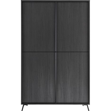 Buffet 4 Türen Kollektion SKY. Farbe Schwarzeiche