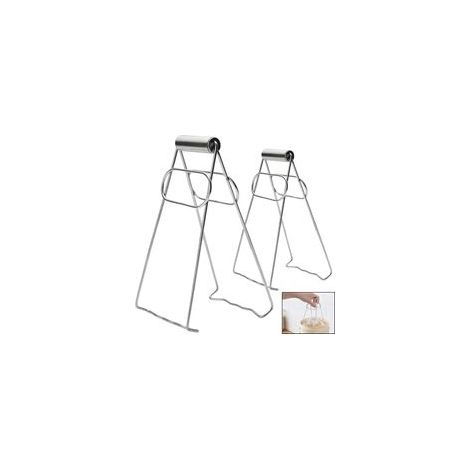 Pinze per ciotole in acciaio inox, pinze per ciotole in acciaio inox, accessori da cucina, set per microonde/fornelli (2 pezzi) - Crezuo