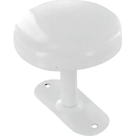 Percha de pared, 1 cabeza de acero blanco, diámetro 65 mm, L. 60 mm