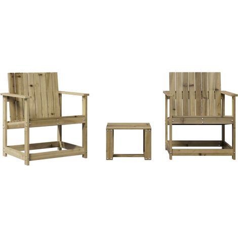 Salon de jardin 3 pcs,Mobilier de jardin bois de pin imprégné CFW20677 (1/5)