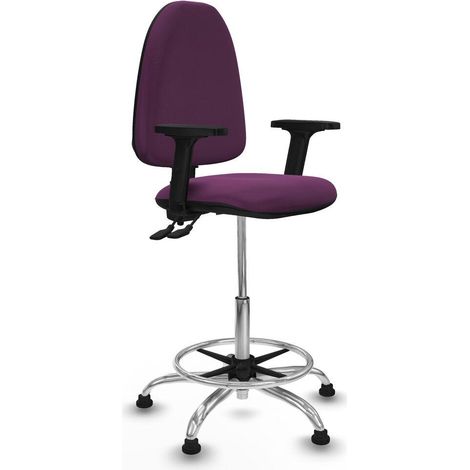 Piqueras y Crespo Aýna Taburete de Oficina Morado (1/3)