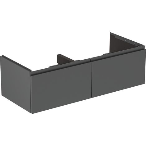 Ideal Standard Finesse - Mueble de lavabo, 120x51x37 cm, 2 cajones, antracita mate E3398Y2 (1/3)