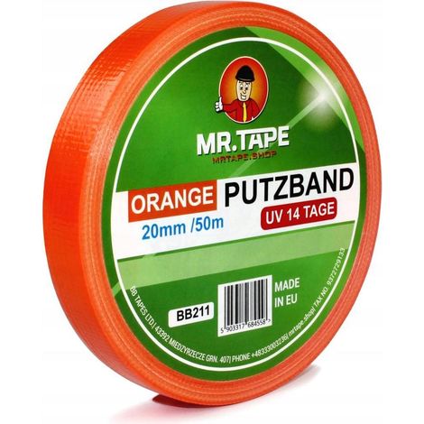 Orangefarbenes Gipserband 20 mm/50 m MR.TAPE STRONG FACADE TAPE 2 cm