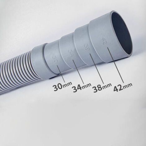 NALOOKAMIC  Tuyau de Vidange Flexible, Cuisine évier Salle de Bain Sanitaire Drain Connexion, 3m (1/3)