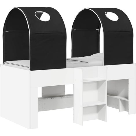 Maison Exclusive - Bett mit Tunnel 4 pcs Weiß und Schwarz Holzwer
