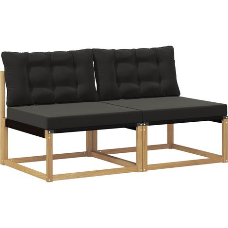 Maison Exclusive - Outdoor Mittelsofa Massives Akazienholz und Te