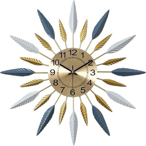 Modern metal wall clock in medieval style, ideal for living room decoration, 5656cm. (1/5)