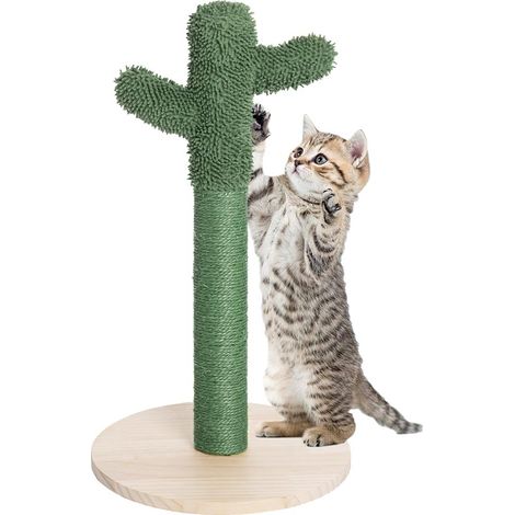 Tiragraffi Graffiatoio Forma Cactus Pianta per Gatti Animali Felini Verde