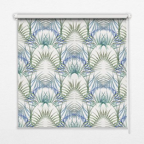 Tenda a Rullo Interna per Finestra - Tenda Filtrante Luce - Tenda Privacy - Tenda Decorativa Rettangolare - Rullo per Interni - (100 cm x 140 cm) - Foglie colorate (1/5)