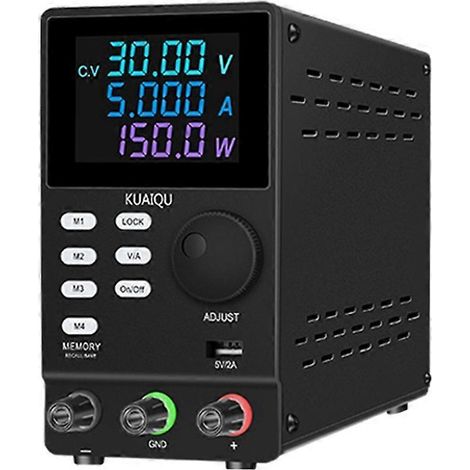 Alimentation CC à découpage réglable 30 V 5 Ainterface de courant préréglé4 mémoiresverrouillage de sortie L (1/5)
