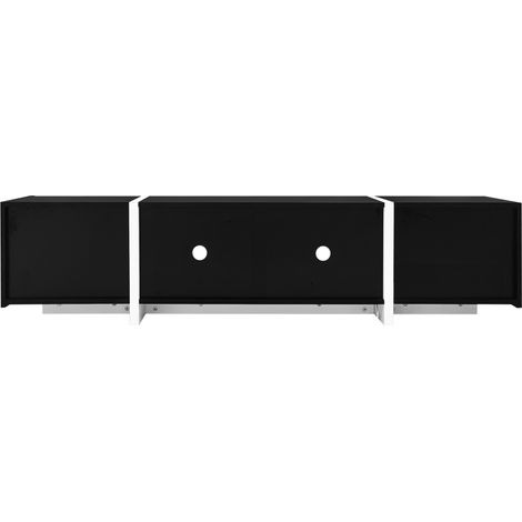 Mobile TV basso nero e bianco lucido 170 x 30 x 39 cm con LED (1/5)