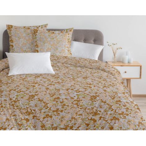 Housse de Couette - 3 Pièces, 100% Coton - 57 Fils, 2 Personnes - 240x260 cm, Camouflage Ocre HP62663 (1/4)