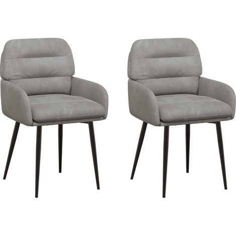 Esszimmerstühle 2 pcs Samt (V) Hellgrau 59 x 59,5 x 90 cm vidaXL (1/5)
