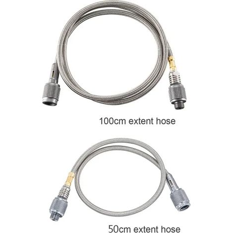 Adaptateur de rallonge pour réchaud à gaz de camping 50/100 cm, raccord de tuyau d'extension pour cartouche de gaz, adaptateur d'arrêt automatique pour réchaud à gaz, réchauds de cuisine portables (1/4)