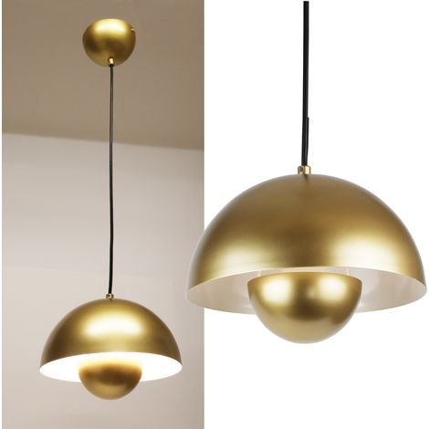 ALPINALUZ Lámpara Colgante Dorado Techo Moderna de Metal E27 para Comedor, Salón, Dormitorio (1/5)