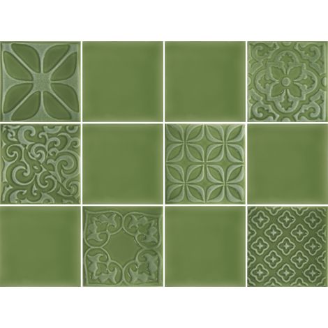 Carrelage Effet Déco URBAN ATELIER (AL) - Brillant - 10x10x0,9cm