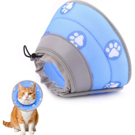 Collier conique pour chat, collier chirurgical souple de style élisabéthain – Convient aux chats de petite et grande taille