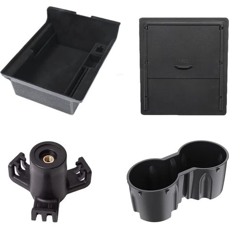 Organizer per console centrale auto, bracciolo nascosto, portabicchieri auto, gancio per bagagliaio, per Tesla Model 3 Model Y 2021 2022 (1/5)