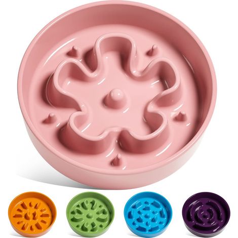 Gamelle anti-glouton en céramique pour chien et chat, bol interactif pour une digestion saine et alimentation lente