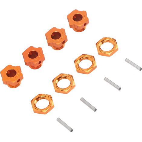17 mm orangefarbene Sechskant-Radnabenadapter aus Aluminiumlegierung für ZD Racing 9116 08427 1/8 RC-Car (1/4)