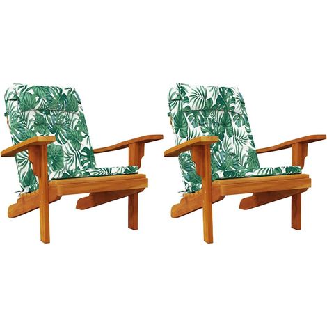 Coussin de chaise 2 pcs，Coussins d'extérieur Vert 58 x 77 x 4.5 cm Tissu Oxford CFW723196 (1/5)