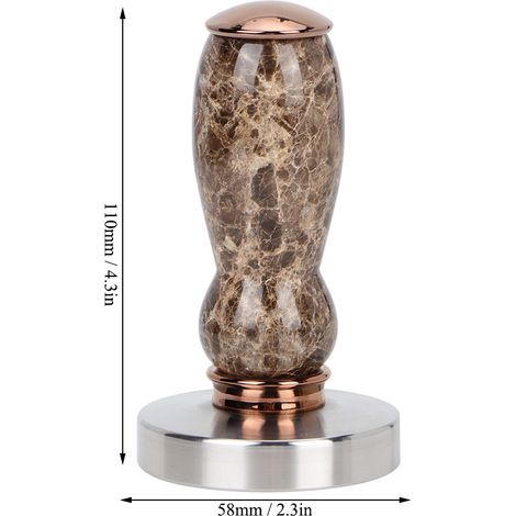 Kaffeetamper aus Edelstahl, 58 mm – 110 mm stabiler Sockel – 500 g Fassungsvermögen – Für Espresso und zum Kochen (1/5)