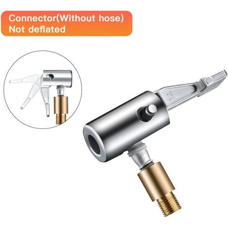 Zinc Alloy Air Pump Connector Car Tire Air Compressor Adapter 90 Degree Lock Portable Auto-A YMYNY (1/4)