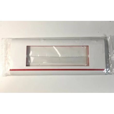 Legrand 075164 - Plaque Mosaic - 6 Modules horizontal - blanc/rouge