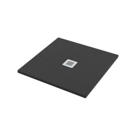 Piatto doccia 75x75 h.2,8 in marmo resina effetto pietra grafite (1/5)