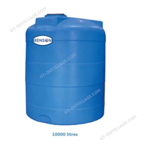 Renson – Cuve de récupération d'eau de pluie 10000L – Cuve autoportante en polyéthylène – Traitement anti-UV – Sur-mesure avec perçage personnalisé