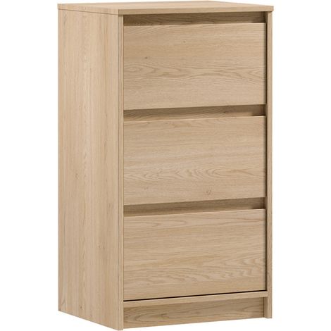 Comodino 3 cassetti Beck marrone 86,7cm