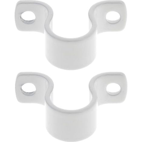 2x Lacet espagnolette collier en aluminium blanc entraxe 30mm Volet Battant Fenêtre Butée Maintien