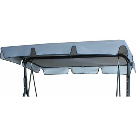 Housse de rechange pour auvent universel à 3 vantaux (auvent seul) 164 x 114 x 15 cm gris (1/5)