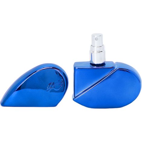 Flacon pulvérisateur à parfum rechargeable en forme de cœur, vide portable 25 ml, bleu, brumisateur de voyage (1/5)