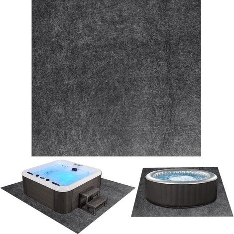 Grand tapis de sol gonflable pour jacuzzi de 122 x 122 cm, antidérapant, imperméable, protection du sol, protection de sol pour jacuzzi, protège les jacuzzis de l'usure, convient pour l'extérieur et