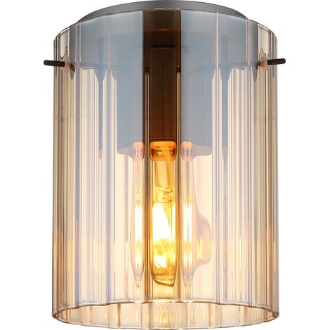 Globo - plafón - TULIVAR - ámbar - vidrio - Ø 18cm - E27 - (1/5)