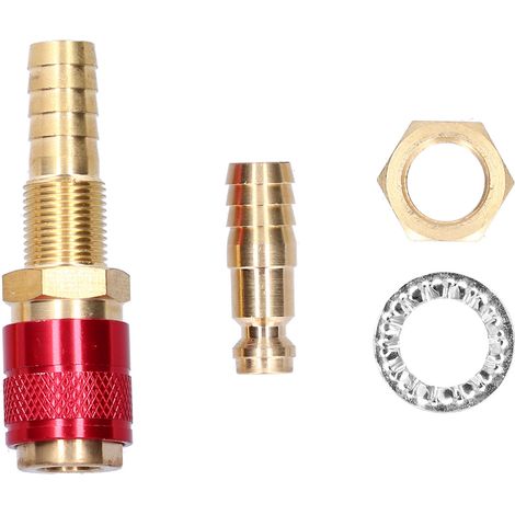 Raccord rapide pour torche de soudage TIG, tube de raccordement en laiton M10 rouge