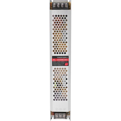 Alimentation LED 300W type ruban, boîtier en alliage d'aluminium pour enseigne lumineuse, entrée 190‑240VAC, transformateur de commutation. (1/5)