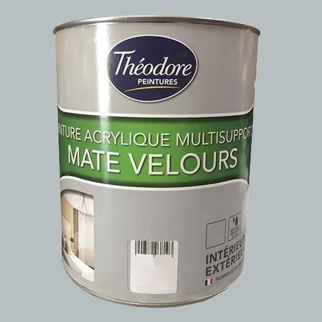 Peintures Theodore – Peinture acrylique mate velours 0,5 L – Multi-supports pour murs et boiseries – Résistante à l'humidité – Application intérieure et extérieure (1/2)
