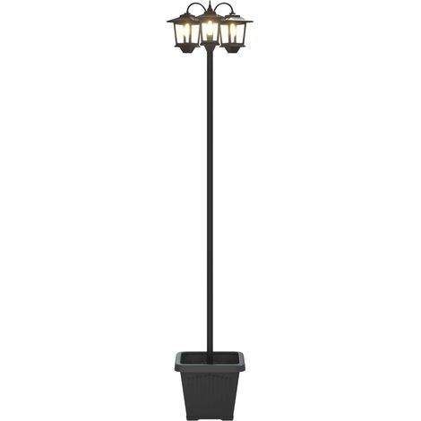 3-Head Lamp Post with Planter Black 32 x 32 x 188 cm vidaXL (1/5)