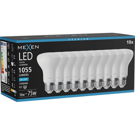 Mexen Nova 10x Ampoule LED E27, R63, 10W, Froid - 6500K, 1055 lm - L104-E27-1065-01x10 (1/5)