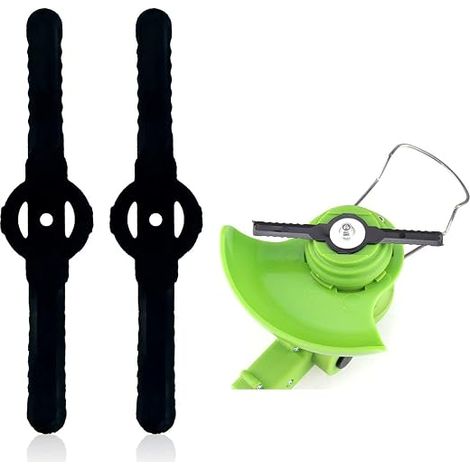 50 Ersatzklingen aus Kunststoff, Kunststoff-Trimmerklingen für Akku-Rasenmäher, kompatibler Ersatz für Akku-Trimmer (1/5)