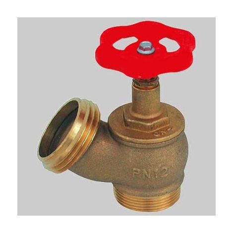 RUBINETTO IDRANTE PRESA A MURO USCITA MASCHIO - UNI 45 x 1"1/2 PN 12