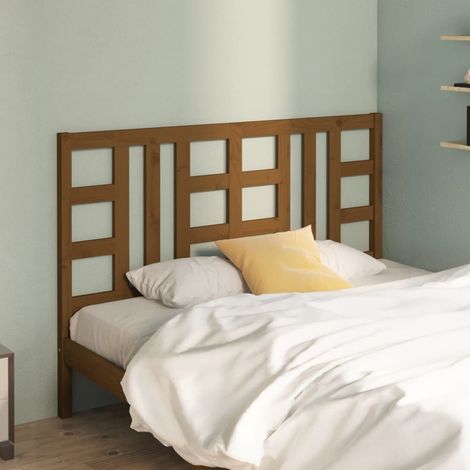 Cabecero de cama madera maciza de pino marrón miel 166x4x100 cm vidaXL (1/5)