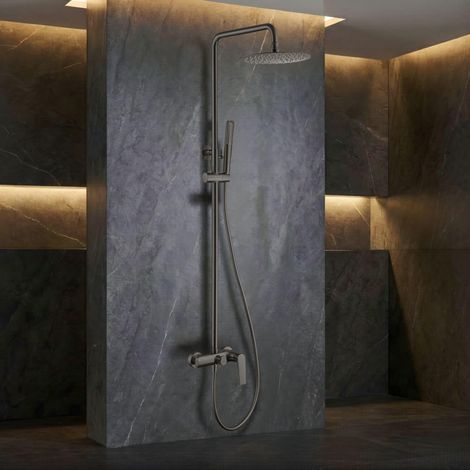 IMEX - columna ducha monomando con grifo black gun